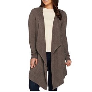 Barefoot Dreams Chic Lite Brown Calyspo  Cardigan Women's Size S/M